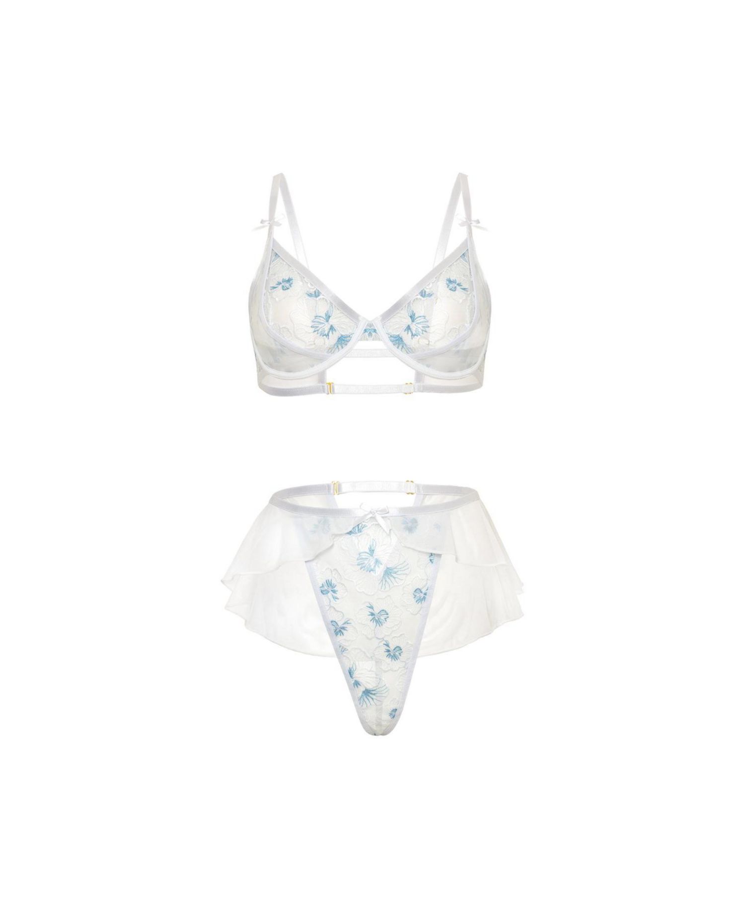 Women's Elena Embroidered Bra Set