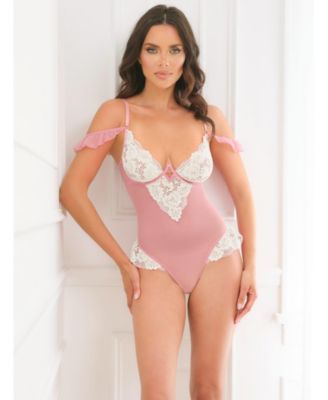 Women's Cassandra Sheer Lace Teddy