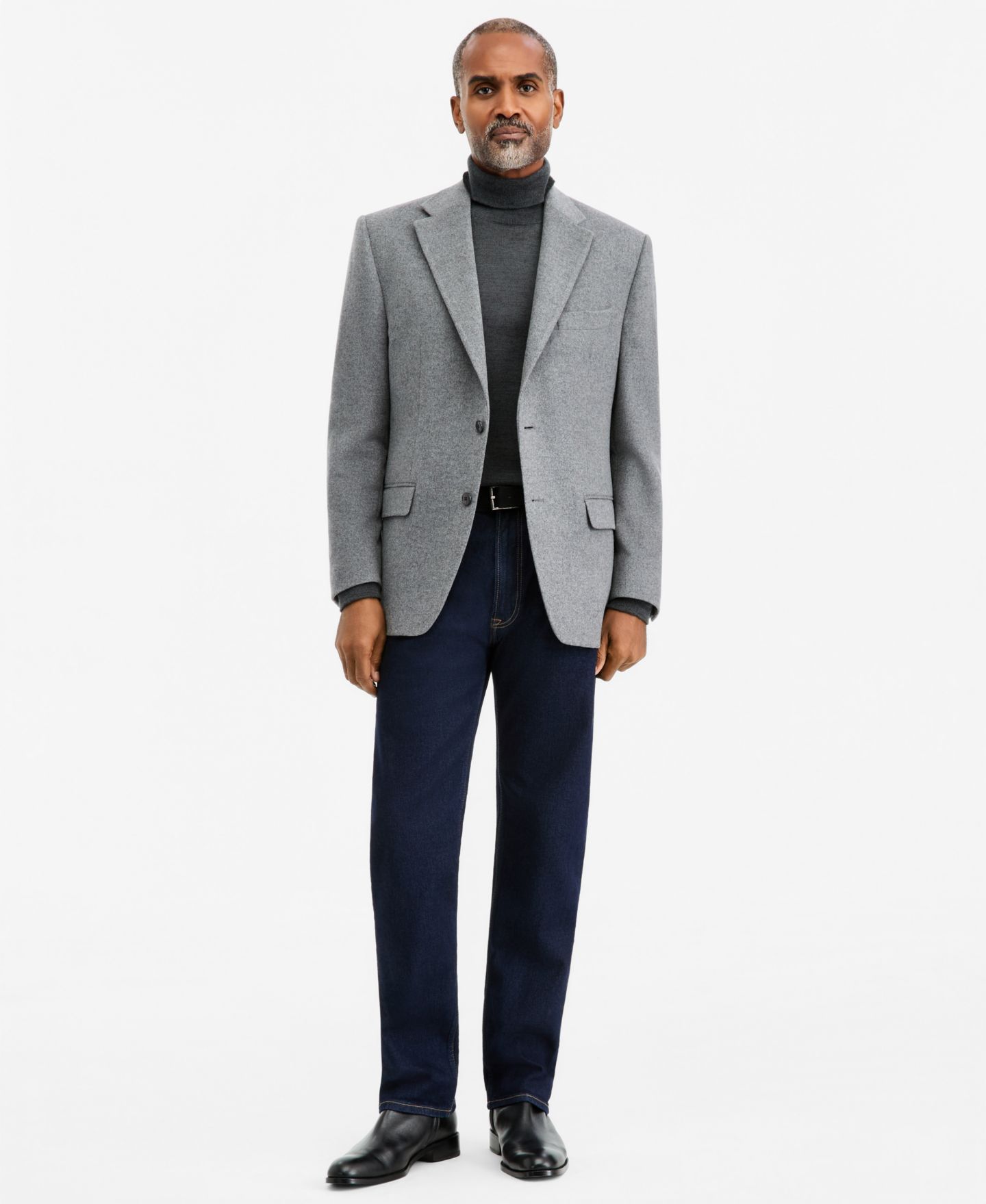 Мужской пиджак Michael Kors Classic-Fit Wool & Silk Blend Luxury Sport Coat, цвет: Серый — фото 2