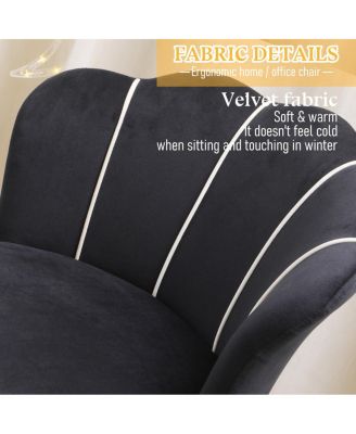 Velvet Office Chair, 360 Swivel Adjustable Height Task Chair