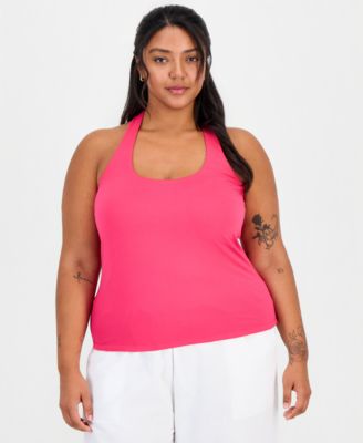 Plus Size Halter Neck Sleeveless Top