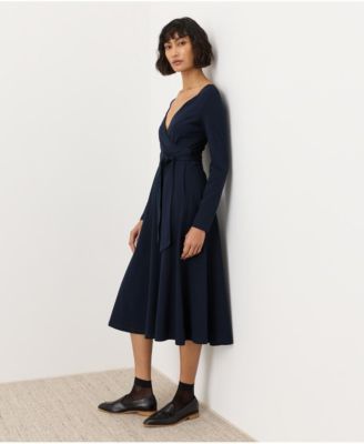 Women's Fit & Flare Wrap Dress Made With Organic Cotton