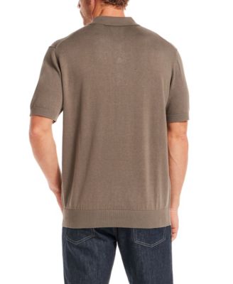 Men's Regular-Fit Pointelle Sweater-Knit Polo Shirt 