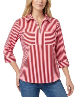 Women's Point Collar Top with Pockets