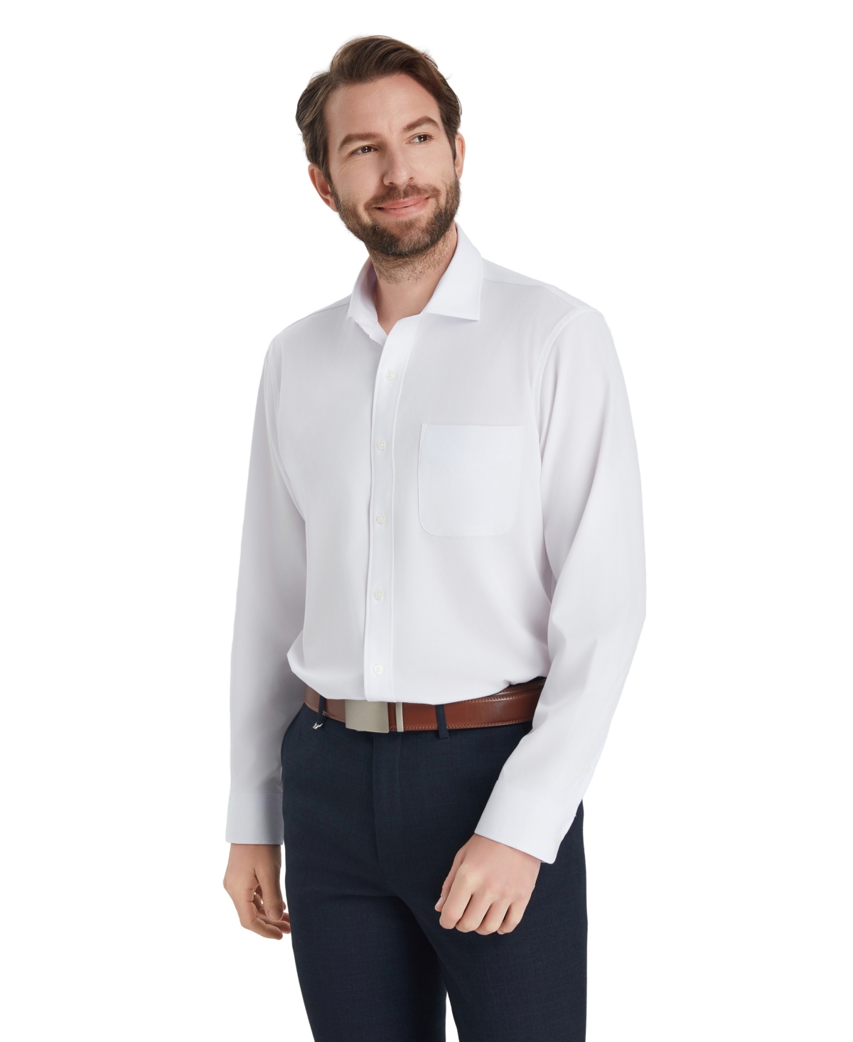 Club Room Men's Regular-Fit Solid Dress Shirt, Macy's Exclusive