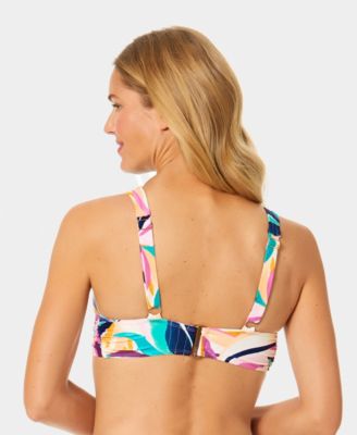 Women's Soft Shirred Band Swim Bikini Top