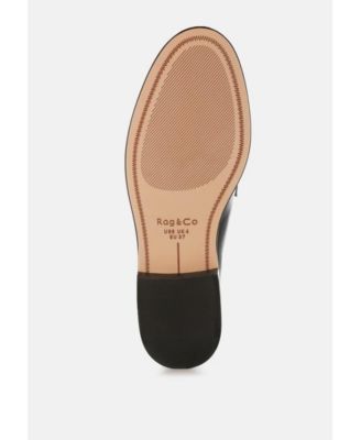 Rag and Co Womens Clotilda Perforated Low Heel Loafers