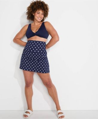 Women's Tummy Control Ultra High Waisted Modest Swim Skirt Swim Bottoms