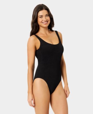Women's Popcorn Scrunch Texture One-Piece Swimsuit