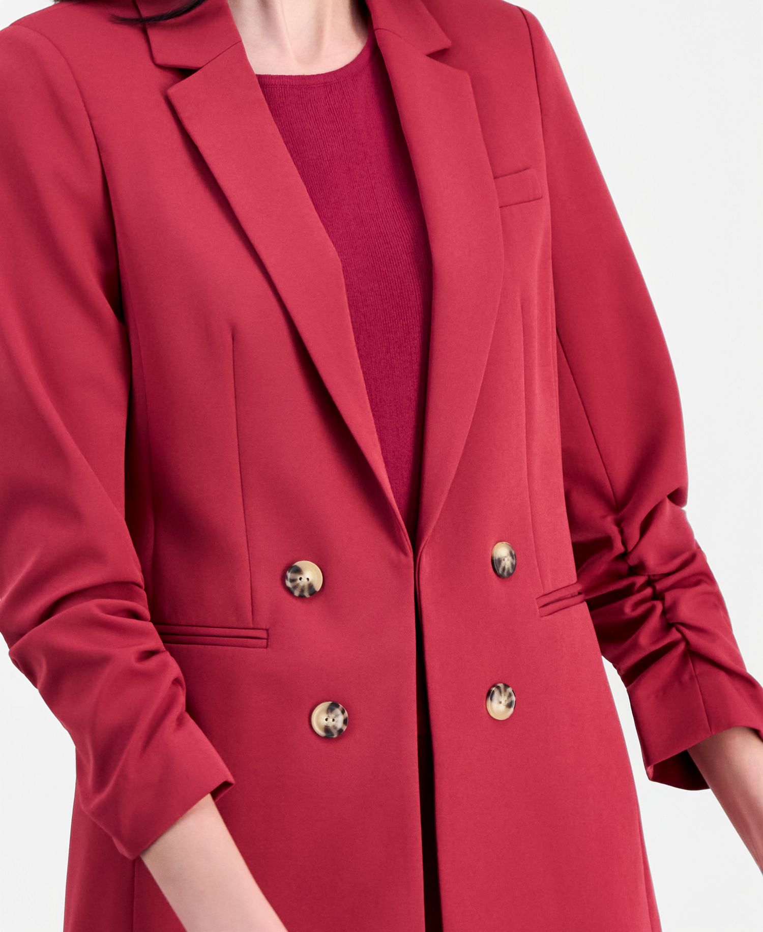 Women's Faux Double-Breasted Blazer