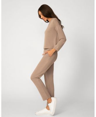 Women's Crochet Trim Knit Set