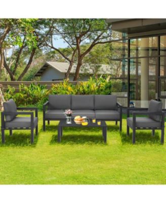 Outdoor 4-Piece Patio Furniture Set for Backyard or Poolside