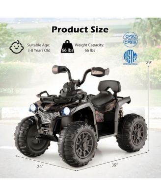 12V Kids Ride On ATV 4 Wheeler with MP3 and Headlights