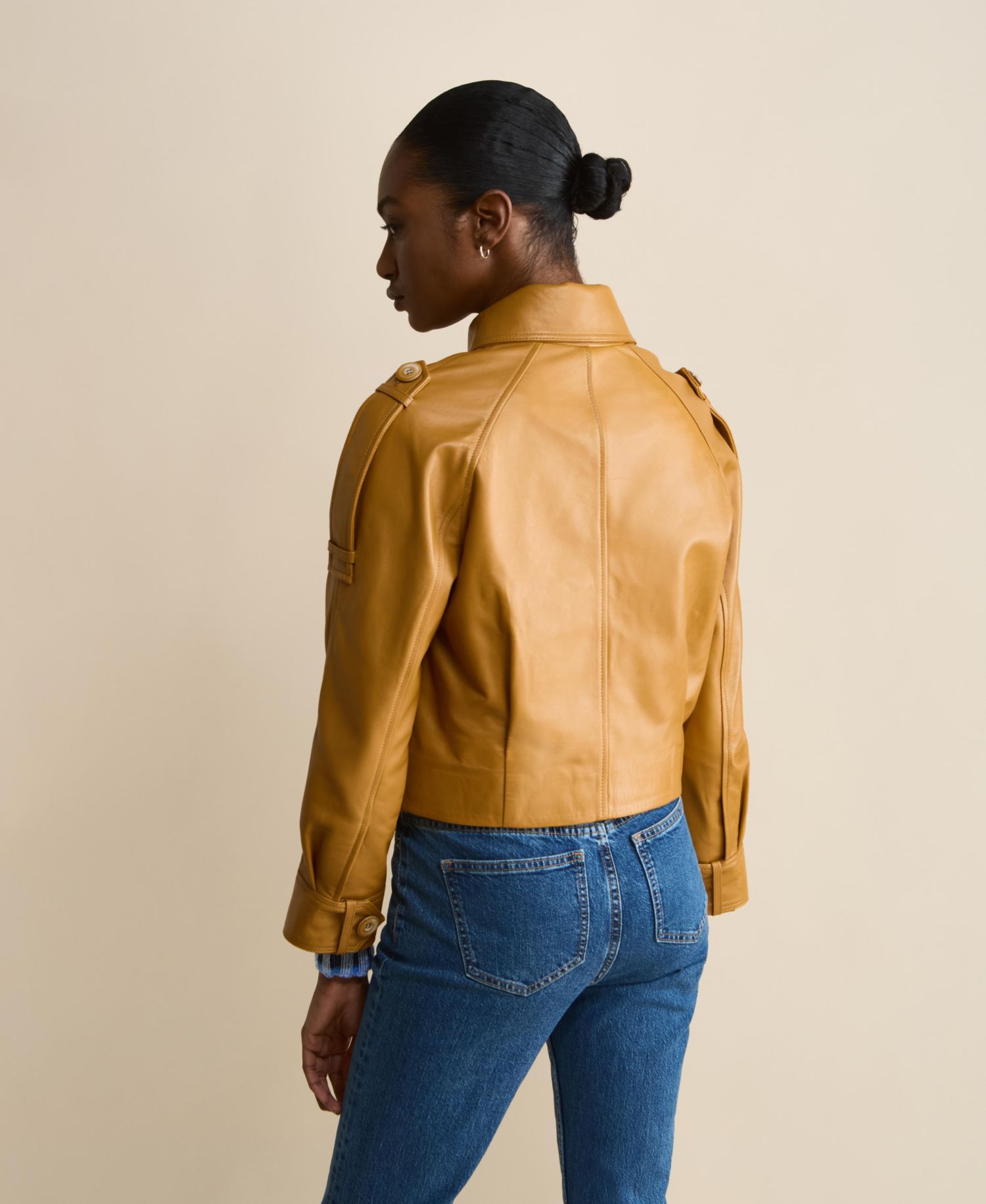 Women's Rose Leather Jacket