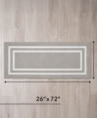 Double Border Runner Rug, 22" x 6''