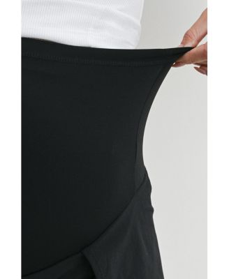 Women's Maternity Over-the-Belly Active Shorts with Built-In Liner