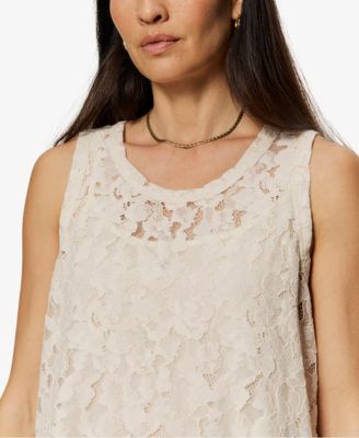 Women's Sleeveless Lace Tank Mini Dress
