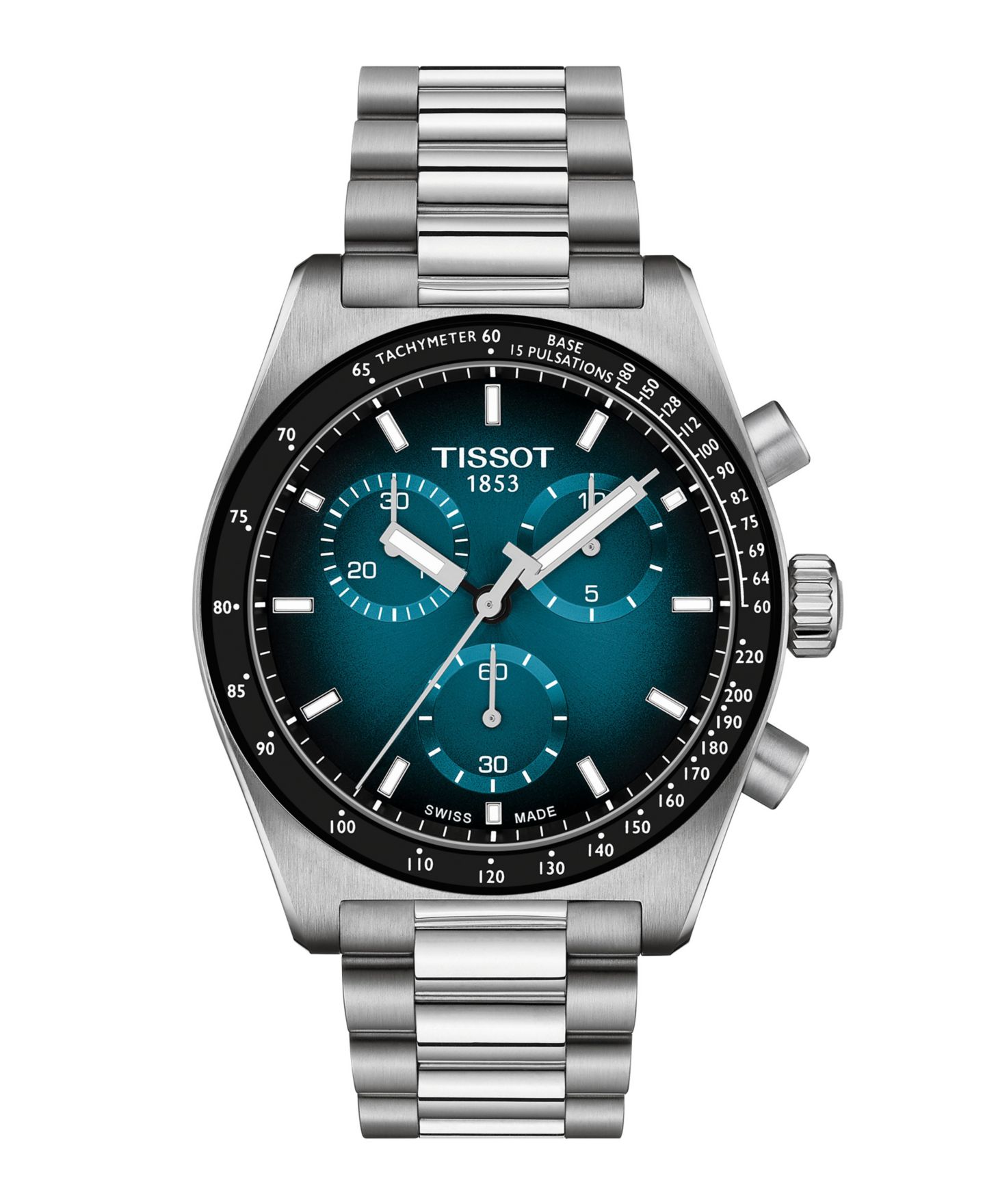 Мужские часы Tissot Mineral Quartz Chronograph Stainless Steel Watch, 40mm — фото 1