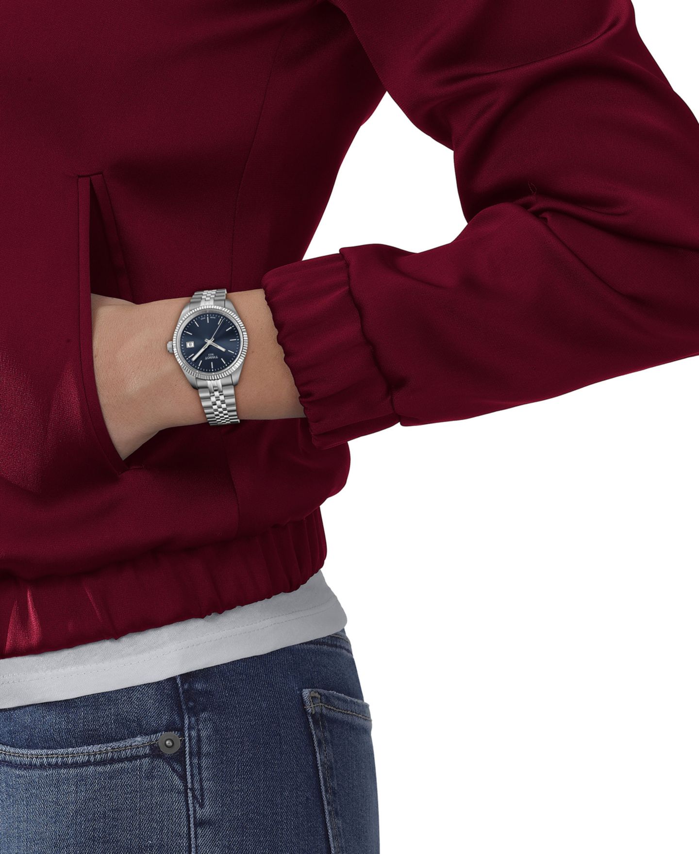 Женские часы Tissot Ballade Silver Tone Stainless Steel Watch, 34mm — фото 6