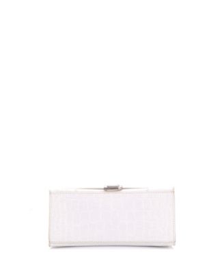 Small Hourglass Top Handle Bag Embossed Leather