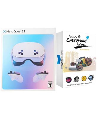 Quest 3S 256GB Virtual Reality VR Headset with MightySkins Custom Skin Code