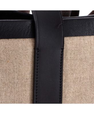 Large Logo Shopping Tote Canvas with Leather