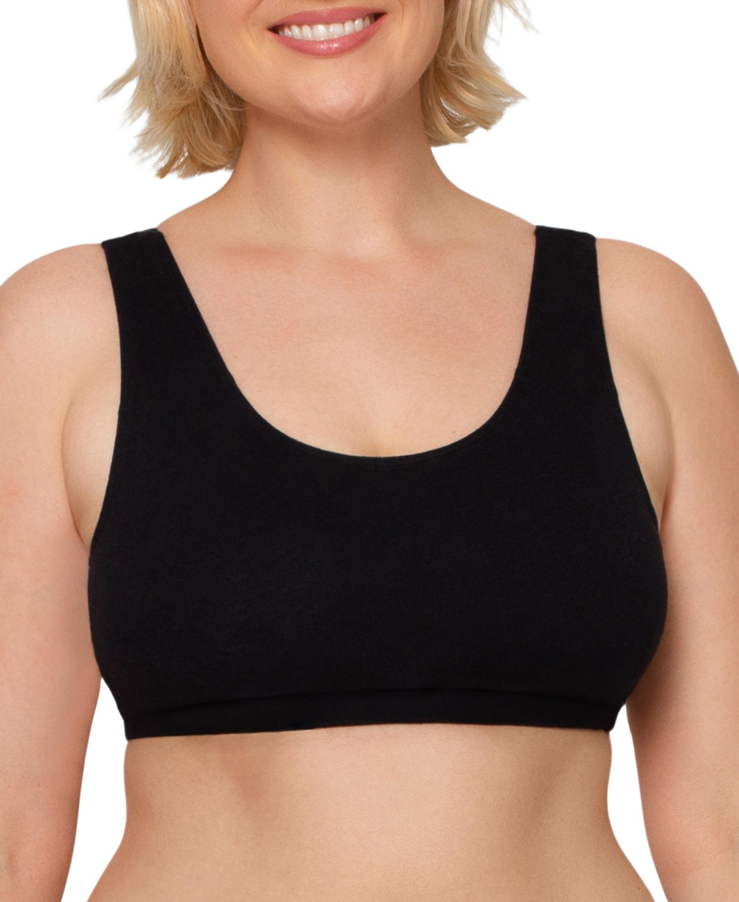Women's Tank Style Cotton Sports Bra, 6 Pack