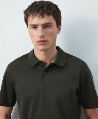 Men's Cotton Fine-Knit Polo Shirt