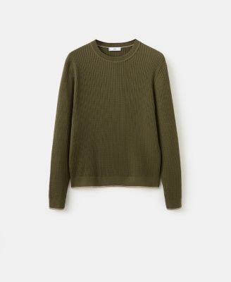 Men's Fine Knit Microstructure Sweater