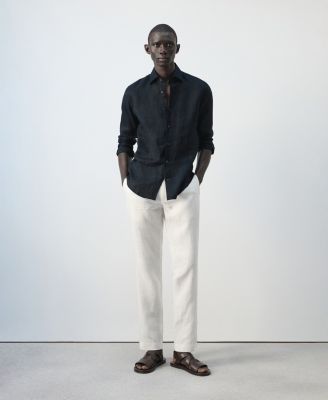 Men's Linen Slim-Fit Shirt