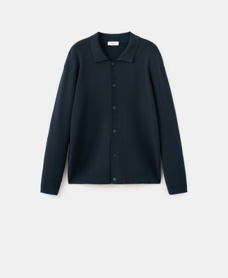 Men's Fine Knit Comfort Stretch Cardigan Sweater