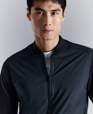 Men's Combined Knit Bomber Jacket