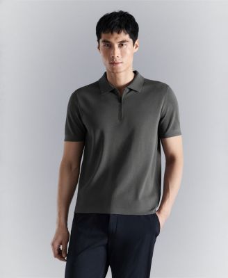 Men's Comfort Stretch Zip Polo Shirt