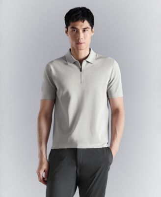 Men's Comfort Stretch Zip Polo Shirt