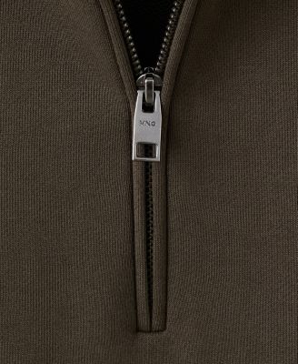 Men's Cotton Zip-Neck Sweatshirt