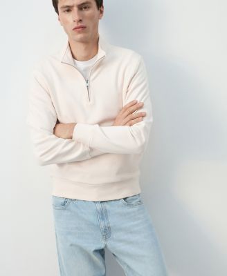 Men's Cotton Zip-Neck Sweatshirt