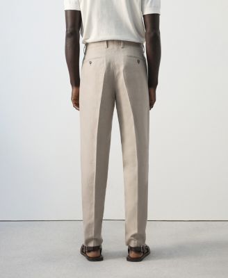 Men's Amalfi Linen Slim-Fit Suit Pants