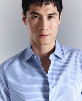 Men's Slim Fit Non-Iron Striped Shirt