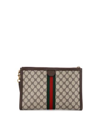 x Gucci The Hacker Project Web Wristlet Clutch BB Coated Canvas