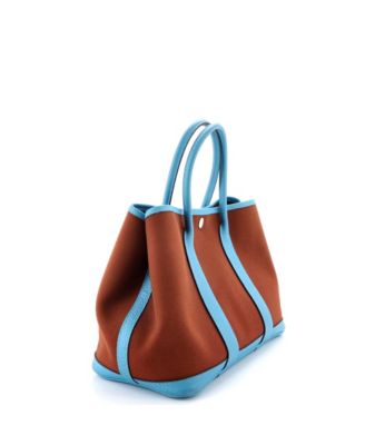 30 Garden Party Tote Toile and Leather