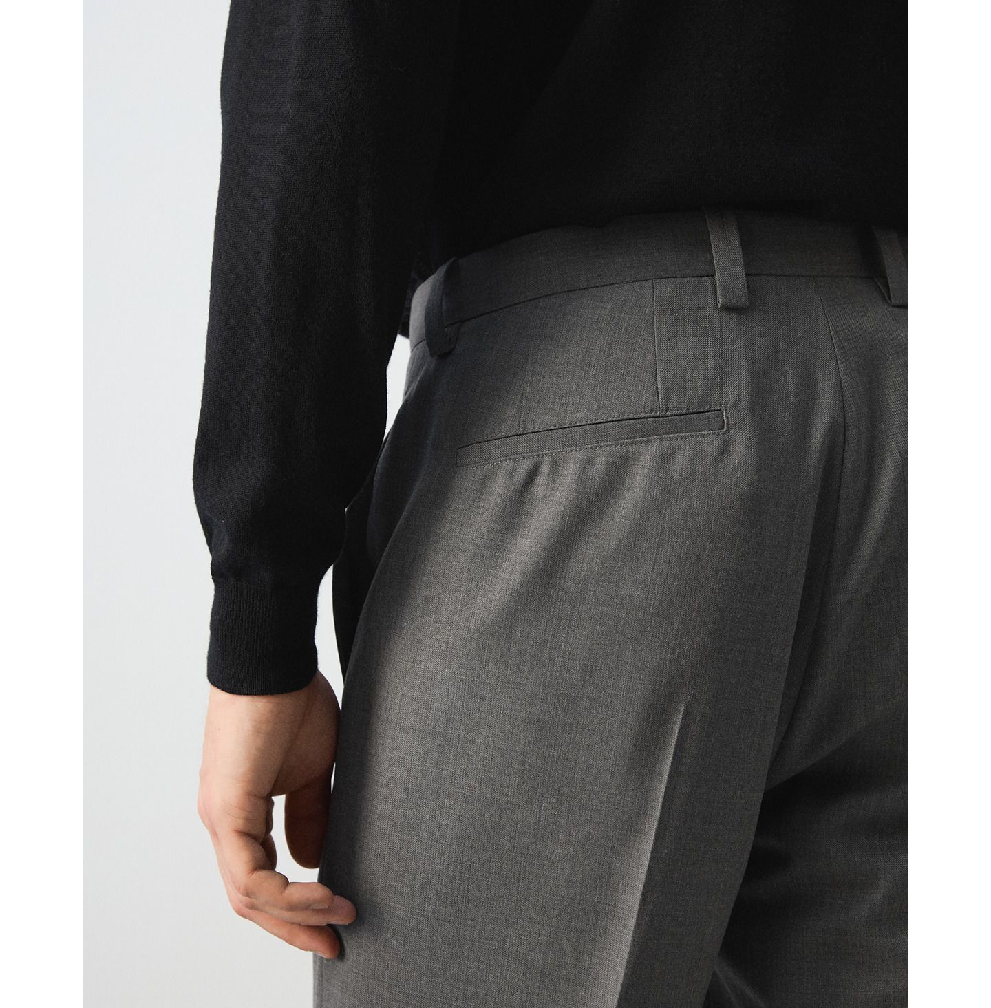 Мужские брюки MANGO Ricardo Regular Fit Suit, цвет: Серый — фото 4