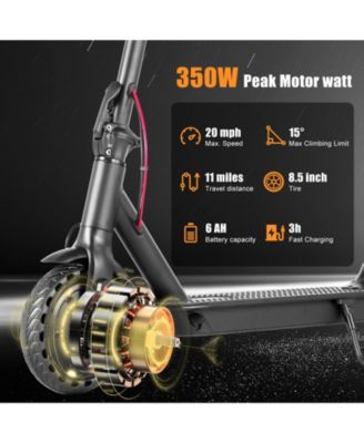 LTMATE 350 W 8.5" Electric Scooter, 20 mph, 19.7" Foldable, Dual-Brake, Smart App