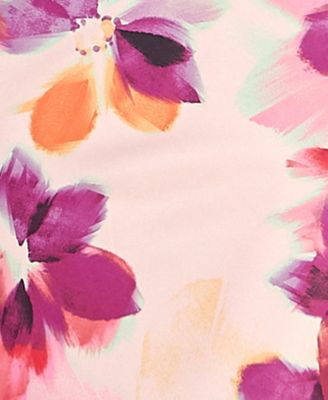 Juniors' Printed Halter V-Neck Dress