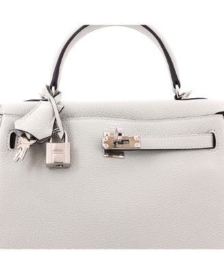 Kelly 25 Handbag Grey Togo with Palladium Hardware