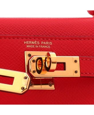 Kelly 20 Handbag Red Epsom with Gold Hardware