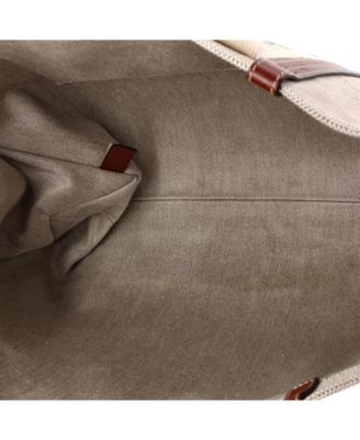 Large Woody Tote Canvas with Leather