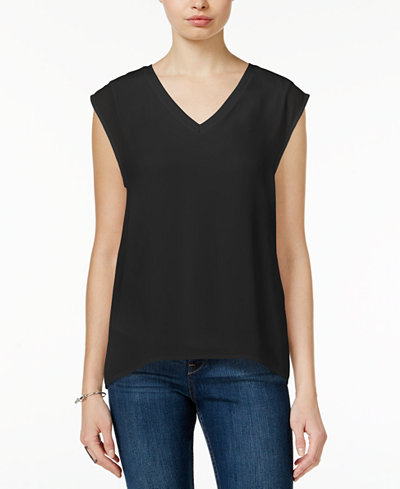 Bar III Illusion Cap-Sleeve Top, Only at Macy's