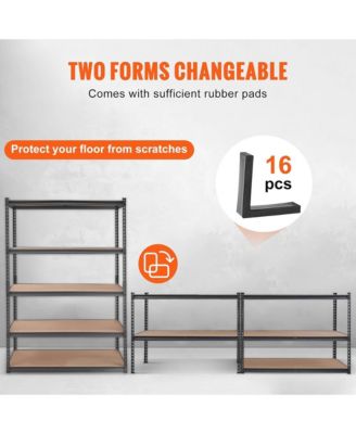 Storage Shelving Unit, 5-Tier Adjustable Metal Storage Shelves, Heavy Duty Organizer Rack for Pantry, Basement, 18" D x 48" W x 72" H