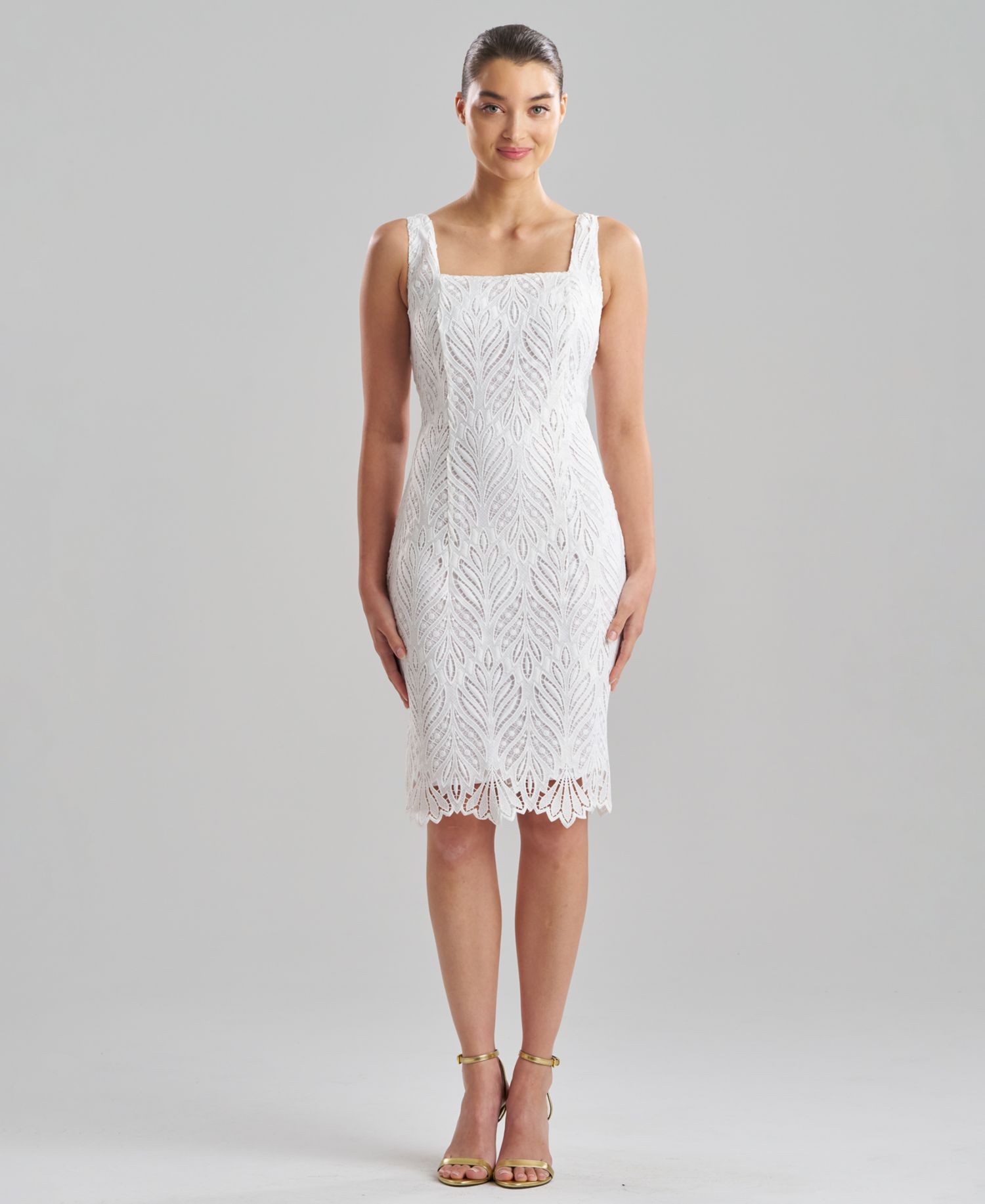 Women's Leaflet Lace Square Neck Dress