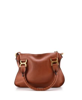 Small Marcie Satchel Leather